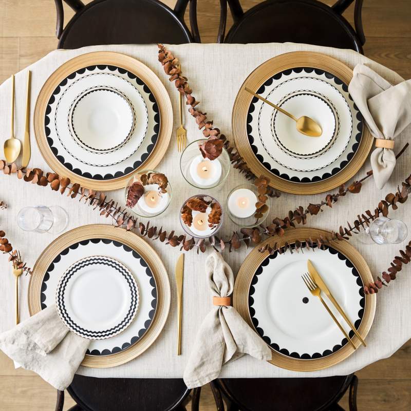 Karaca Bristol 24 Pieces 6 Person Porcelain Dinnerware