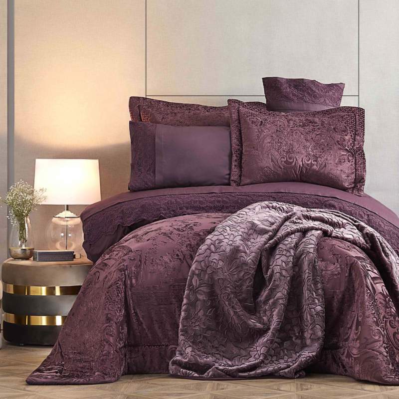 Karaca Home Valeria Best Plum 8 Piece Dowery Set Karaca Home Valeria Best Plum 8 Piece Dowery Set