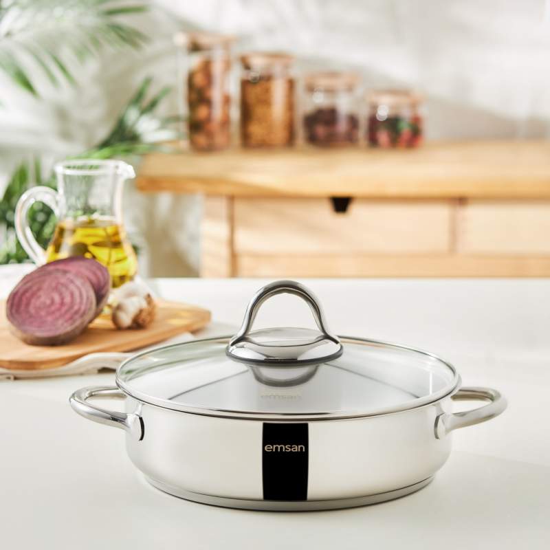Emsan Master Steel Low Pot 26 cm