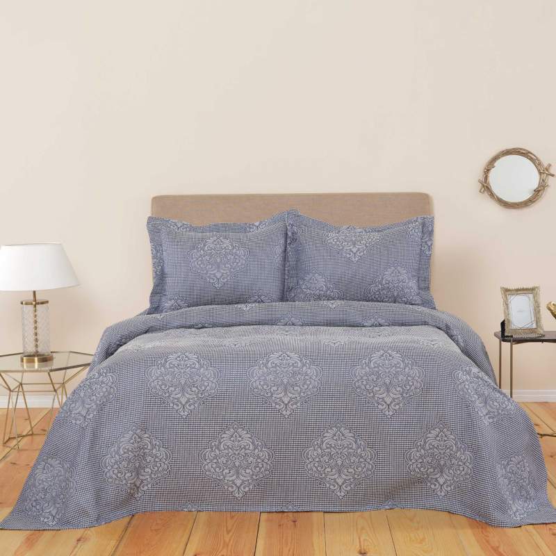Karaca Home Amelie İndigo Double Bedspread Set Karaca Home Amelie İndigo Double Bedspread Set