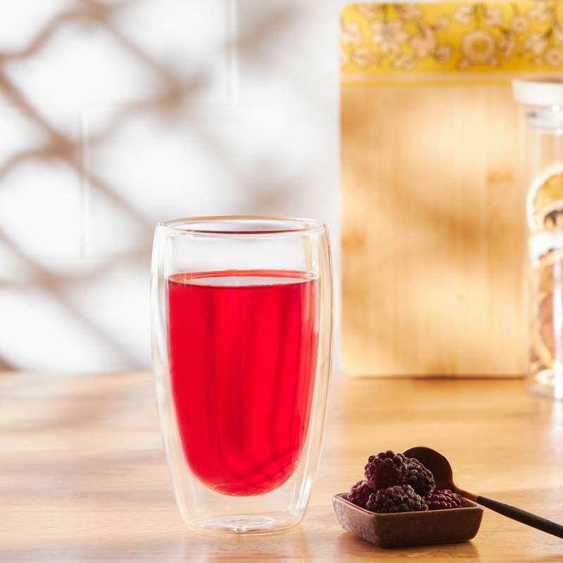 Emsan Globe Double Walled Tall Glass Cup