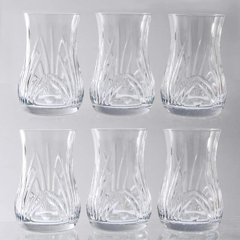 Jumbo Neva Flow Cutting Set of 6 Tea Glasses