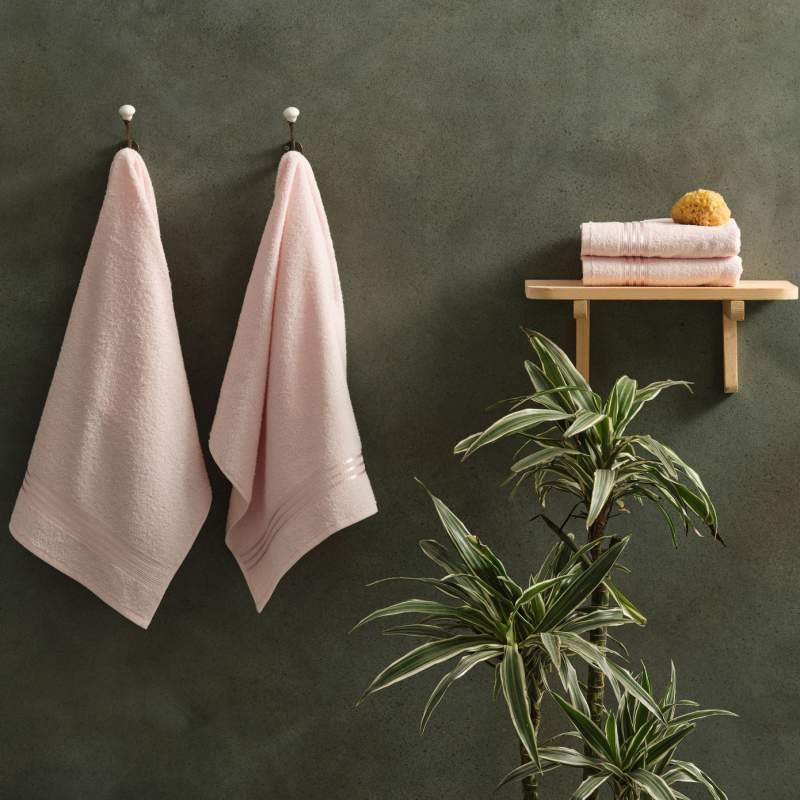 Karaca Home Stripe Powder Set of 4 Towels 50x90 cm Karaca Home Stripe Powder Set of 4 Towels 50x90 cm