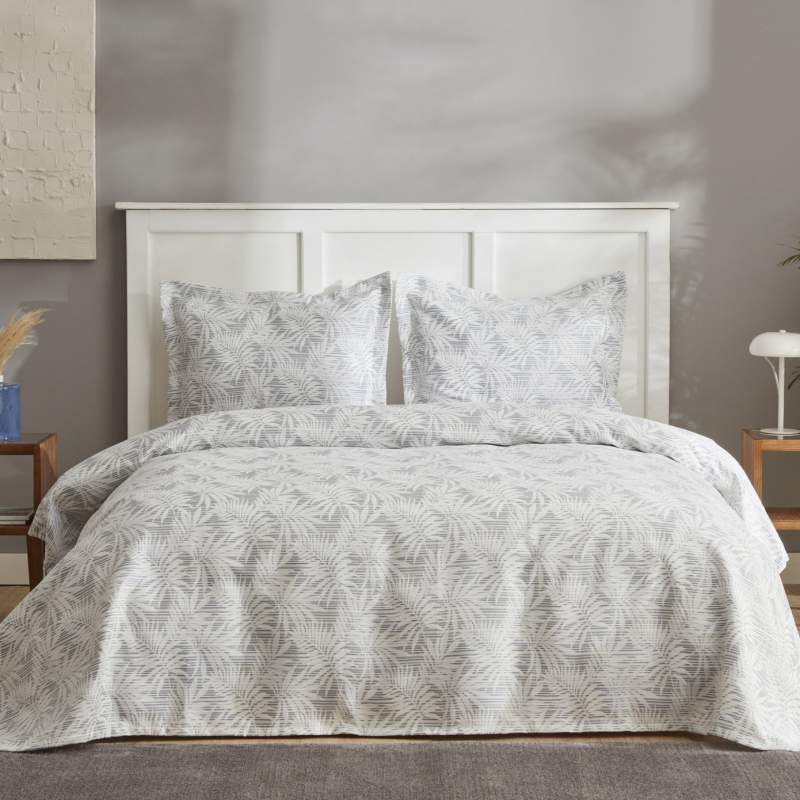 Karaca Home Plant Double Bedspread Blue