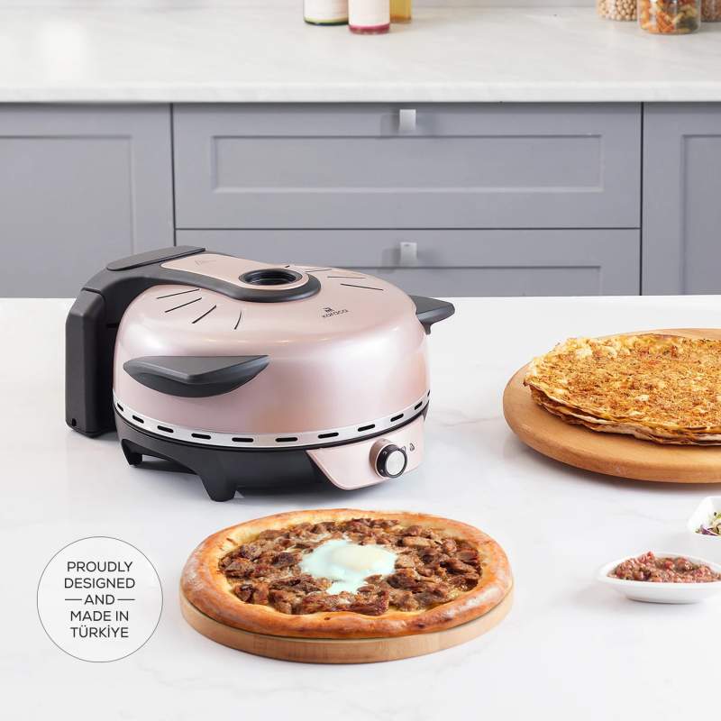 Karaca Gastro 10 in 1 Pizza And Lahmacun Machine Biodiamond Rosegold New