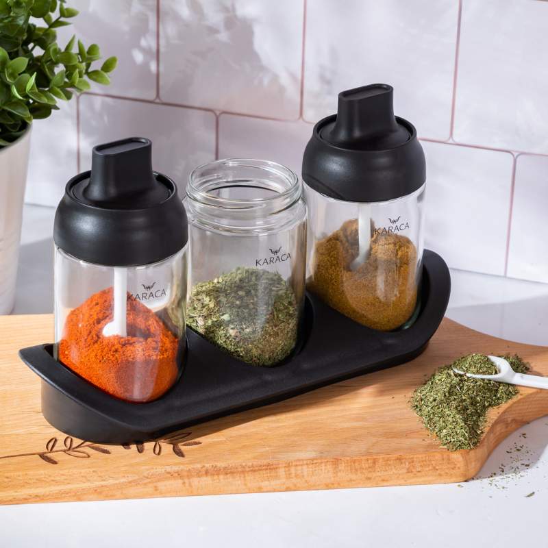 Karaca Blair 7 Piece Glass Spice Set