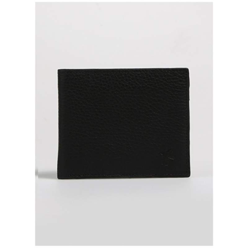 Factory Black Men's Wallet Frk302 QUAD LINEN FLT WALLET