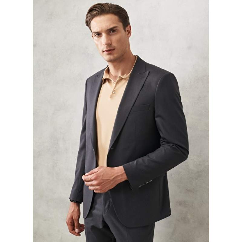 Slim Fit Dovetail Collar Straight Classic Suit