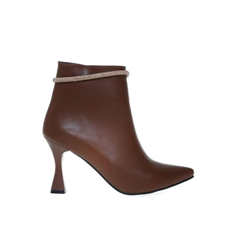 Factory Brown Women's Heeled Boots BUSTO