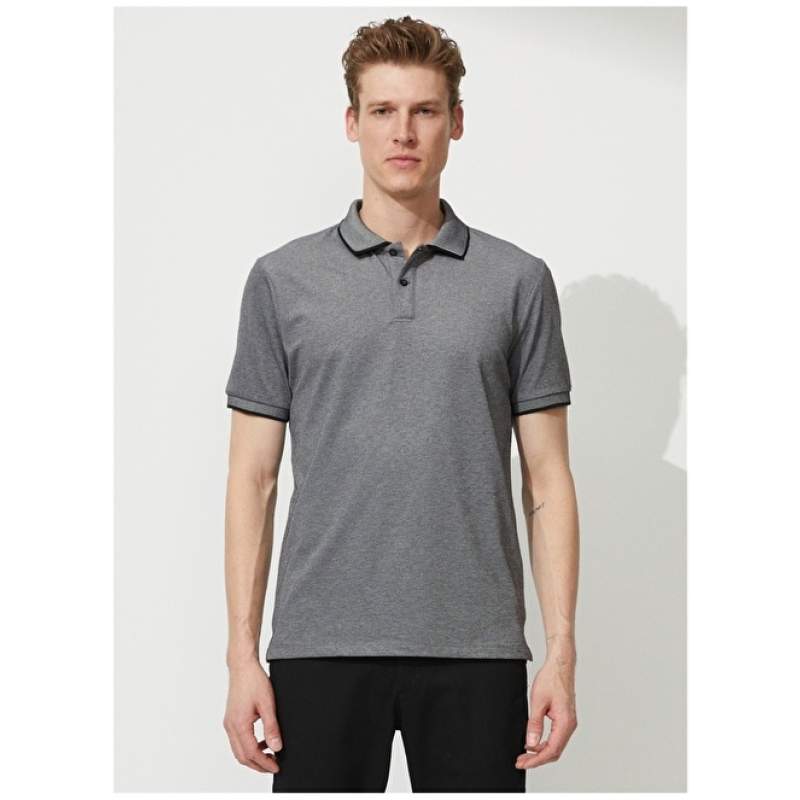 Altınyıldız Classics Polo Collar Black - White Men's T-Shirt 4A9000000003 Altınyıldız Classics Polo Collar Black - White Men's T-Shirt 4A9000000003