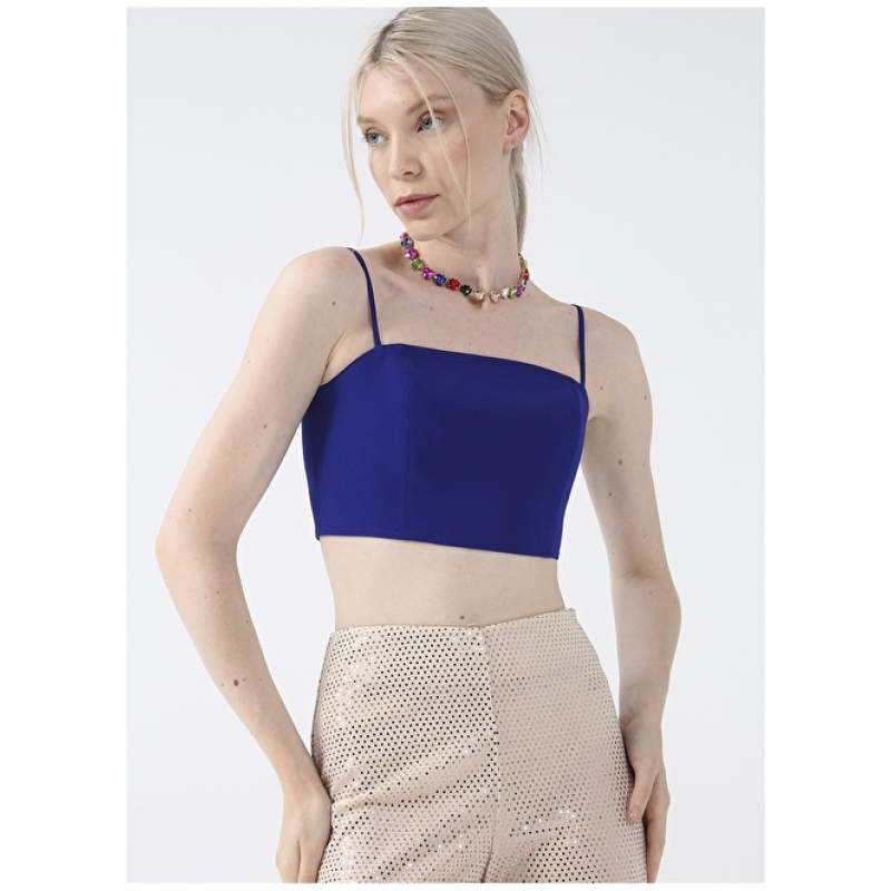 Factory Square Collar Straight Saks Women's Blouse CHR-13