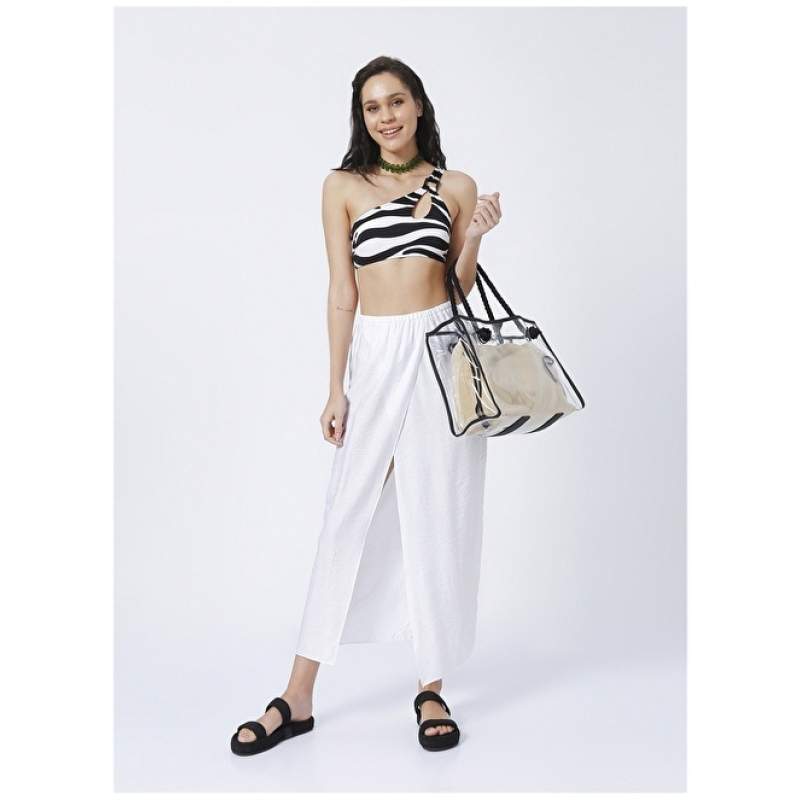 Factory MRV-25 Elastic Basic White Women's Skirt
