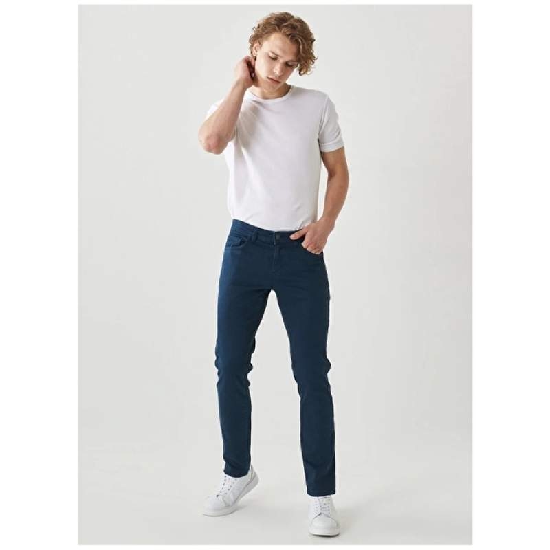 Altınyıldız Classics Normal Waist Slim Fit Slim Fit Navy Blue Men's Trousers 4A1400000101 Altınyıldız Classics Normal Waist Slim Fit Slim Fit Navy Blue Men's Trousers 4A1400000101