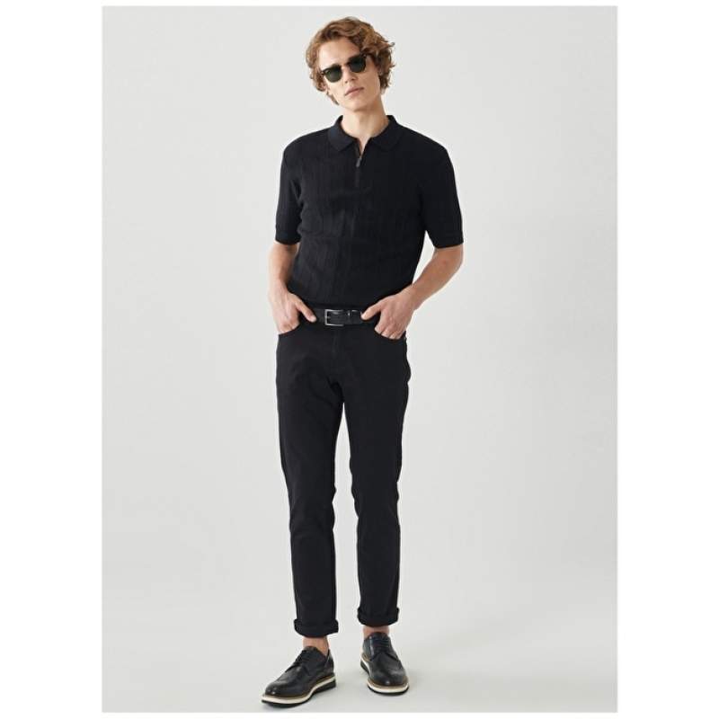 Altınyıldız Classics Normal Waist Slim Fit Slim Fit Black Men's Trousers 4A1400000101 Altınyıldız Classics Normal Waist Slim Fit Slim Fit Black Men's Trousers 4A1400000101