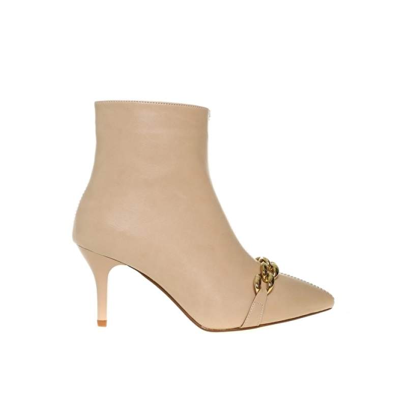 Factory Beige Women's Heeled Boots PESCARA