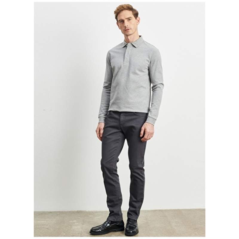 Altınyıldız Classics Normal Waist Skinny Leg Slim Fit Anthracite Men's Trousers 4A1400000101 Altınyıldız Classics Normal Waist Skinny Leg Slim Fit Anthracite Men's Trousers 4A1400000101