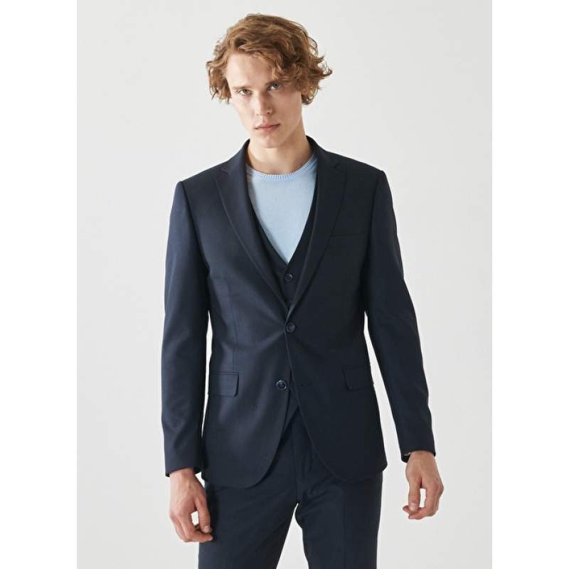 Extra Slim Fit Mono Collar Straight Classic Suit