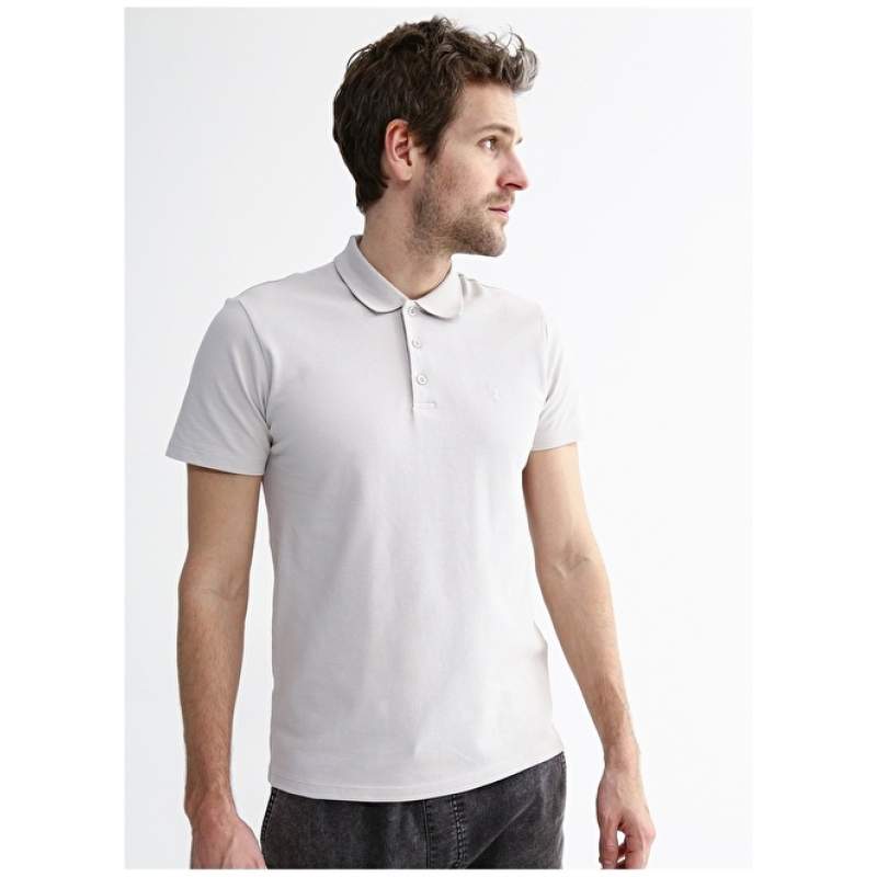 Factory Plain Gray Men's Polo T-Shirt HERO FATHER Factory Plain Gray Men's Polo T-Shirt HERO FATHER