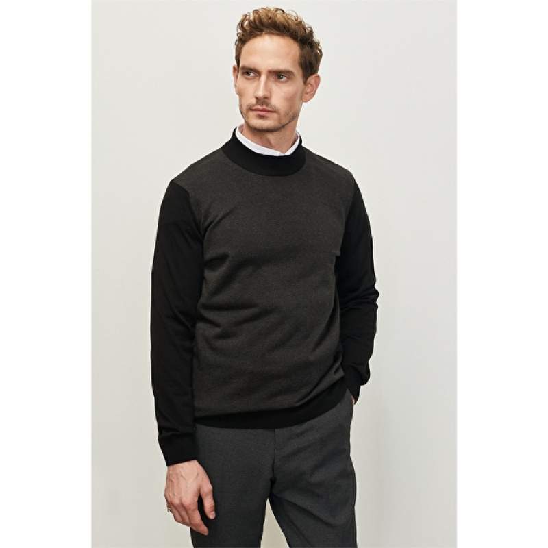 Standard Fit Half Turtleneck Wool Knitwear Sweater Standard Fit Half Turtleneck Wool Knitwear Sweater