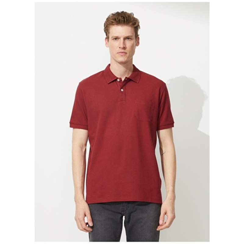Altınyıldız Classics Polo Neck Claret Red Men's T-Shirt 4A9000000002 Altınyıldız Classics Polo Neck Claret Red Men's T-Shirt 4A9000000002