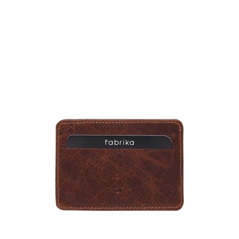 Factory FRK223 Tan Men's Leather Card Holder