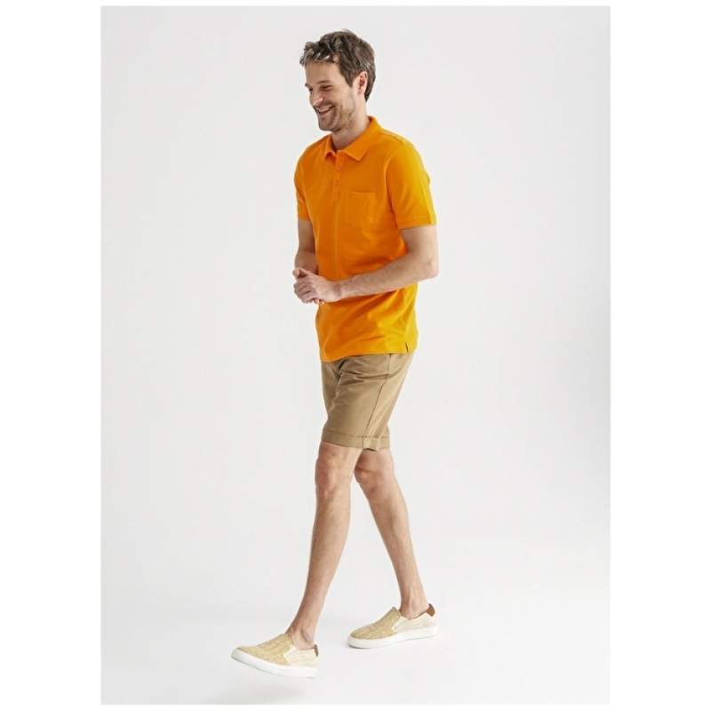 Factory Low Waist Basic Light Brown Men's Bermuda Shorts FORBES