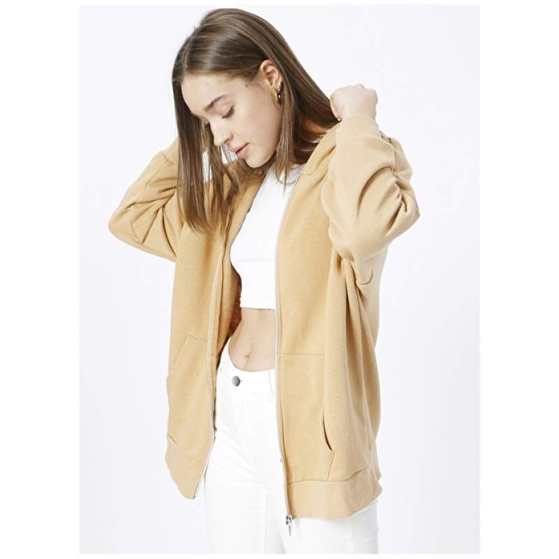 Factory Hooded Camel Hair Women's Sweatshirt