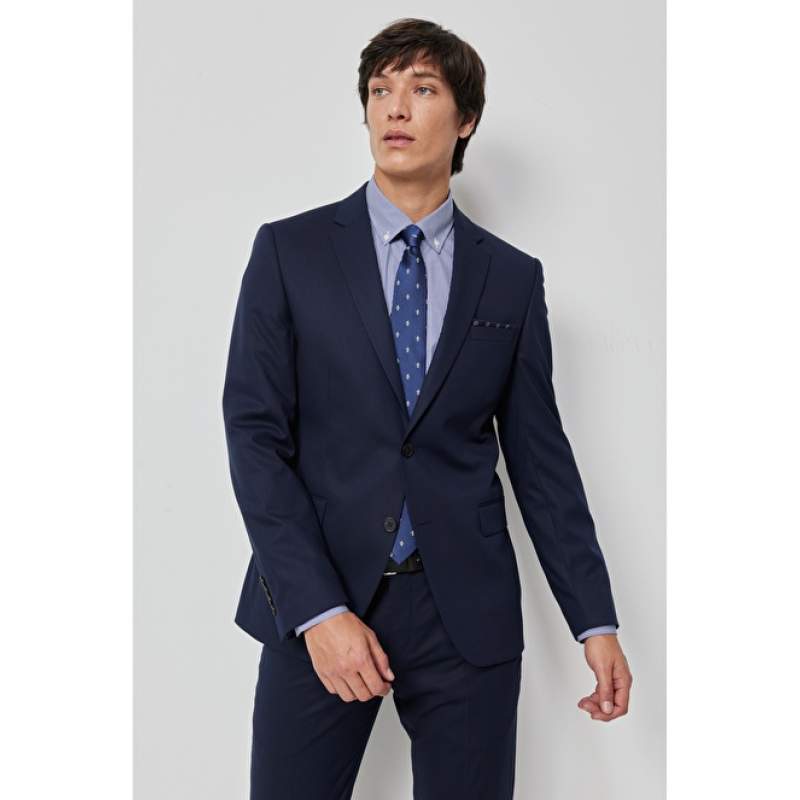 Altınyıldız Classics Normal Waist Regular Fit Navy Blue Men's Suit 4A3023100076 Altınyıldız Classics Normal Waist Regular Fit Navy Blue Men's Suit 4A3023100076
