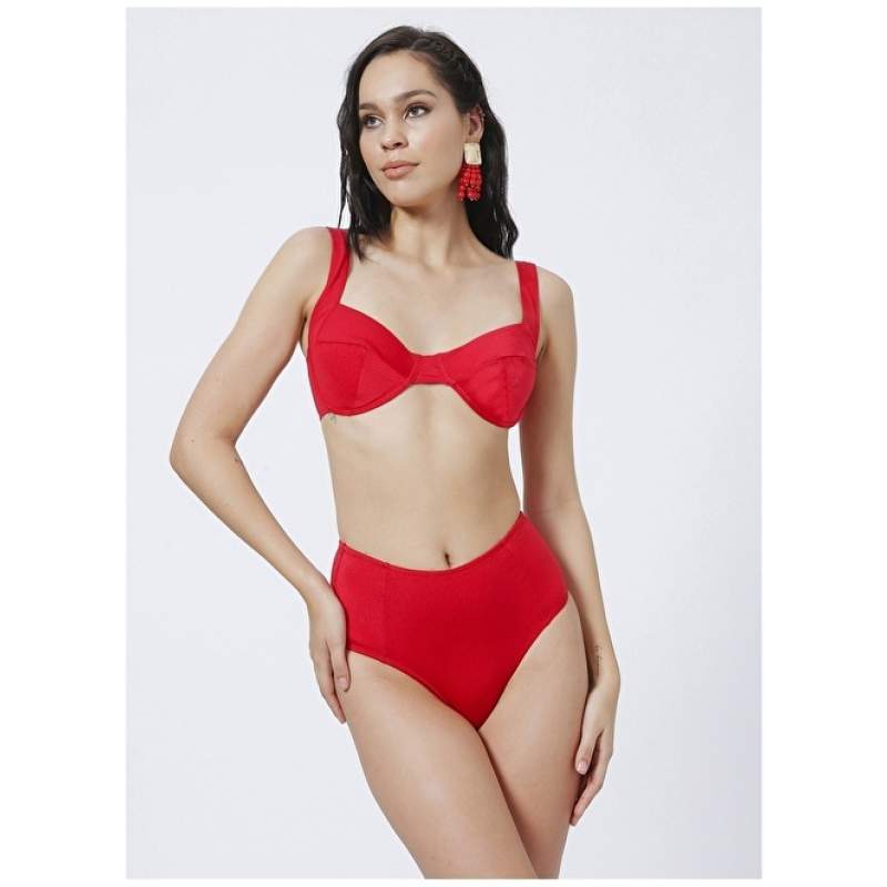 Factory Lizya Red Women's Bikini Bottom
