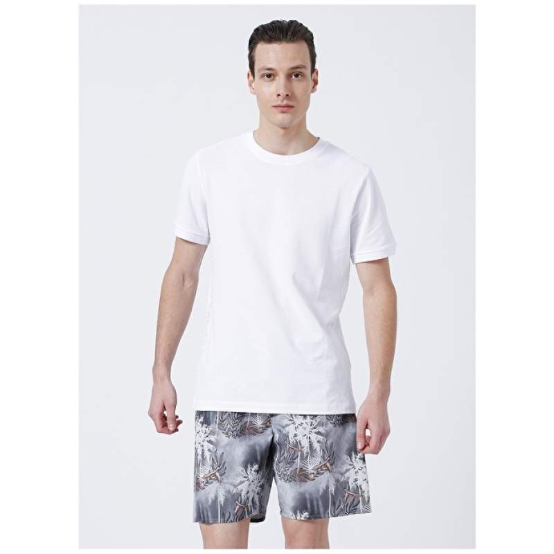 Factory FAB-6 Normal Waist Standard Pattern Patterned Black Men's Shorts Swimwear Factory FAB-6 Normal Waist Standard Pattern Patterned Black Men's Shorts Swimwear