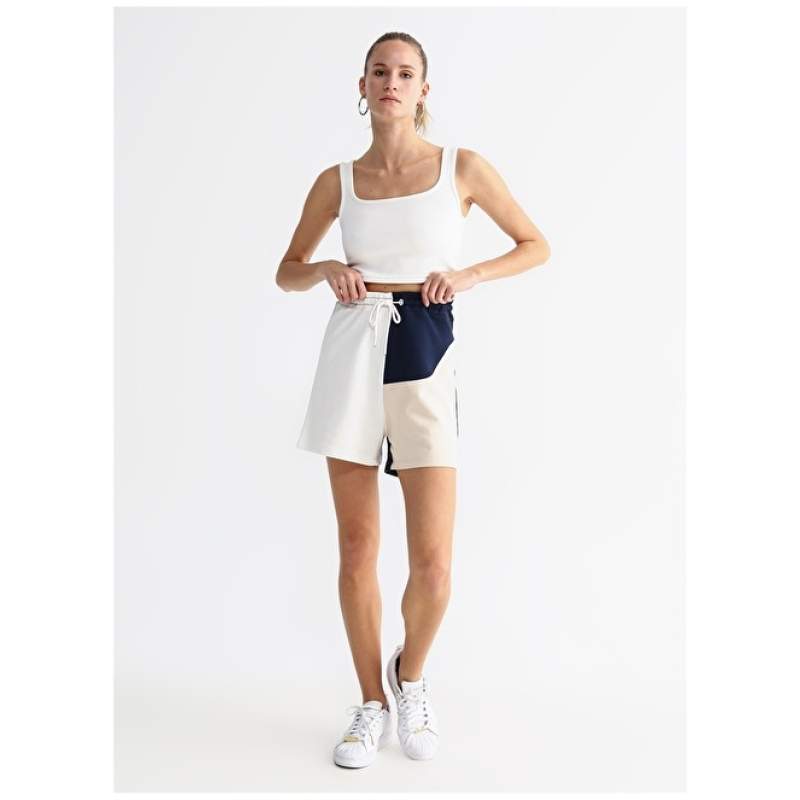 Factory Elastic Waist Basic Multicolor Women's Shorts BARTOL