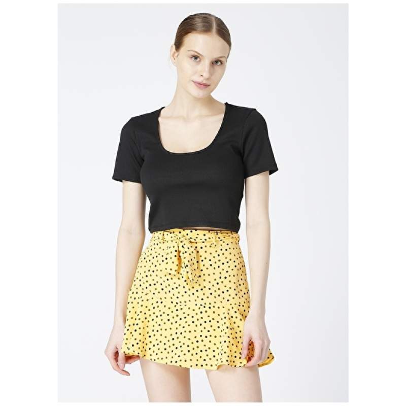 Factory Elas Black V-Neck Women's T-Shirt