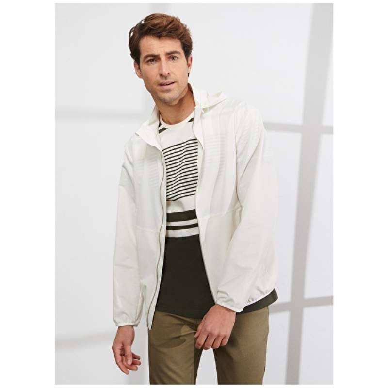 Altınyıldız Classics Ecru Men's Coat 4A0823200004 Altınyıldız Classics Ecru Men's Coat 4A0823200004