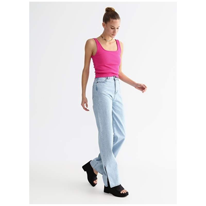 Factory Square Collar Corduroy Fuchsia Women's Athlete TARRAN