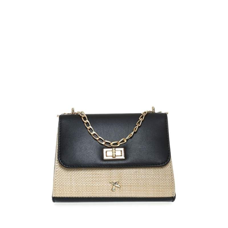 Factory Black 13x19x8 Women's Shoulder Bag MINI-MAKARON