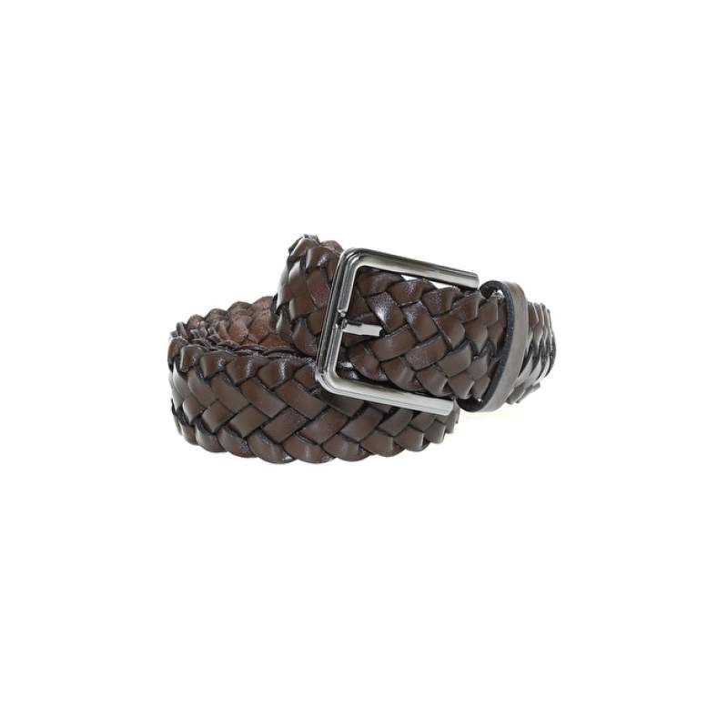 Factory Brown Men's Leather Knitted Belt FRK 112