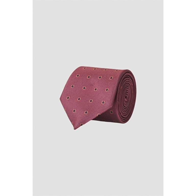 Patterned Claret Red Classic Tie