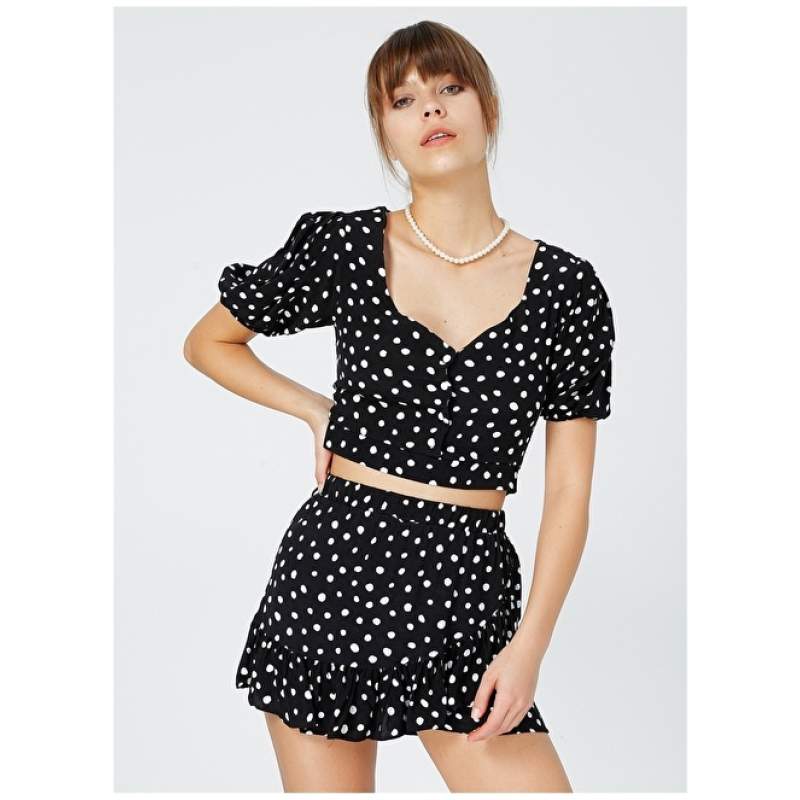 Factory Women Black-White Blouse