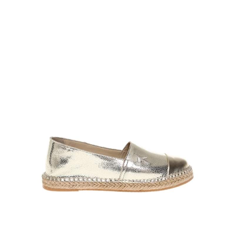 Factory Leather Gold Women's Espadrilles KAHLE Factory Leather Gold Women's Espadrilles KAHLE