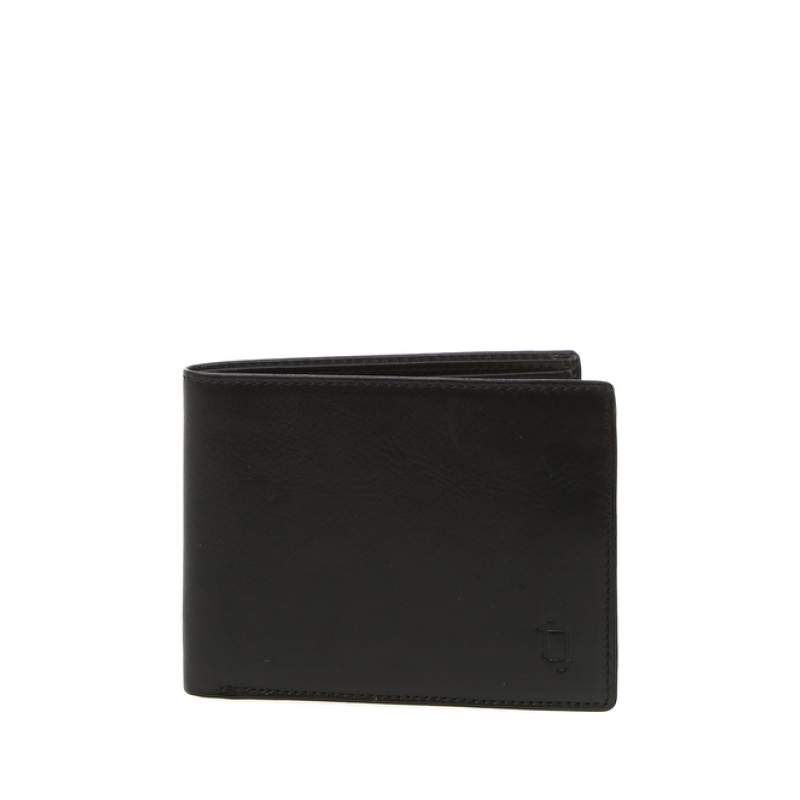 Factory Black Men's Leather Wallet F45 Factory Black Men's Leather Wallet F45