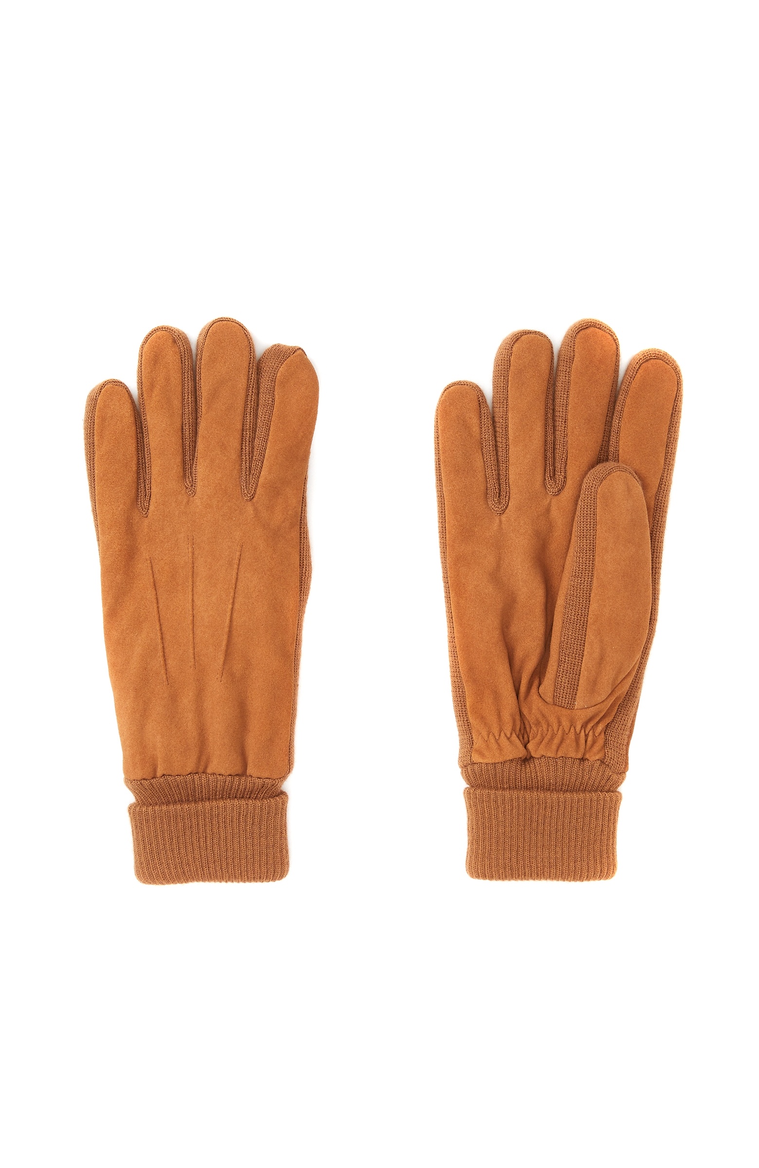 Camel Men's Suede Leather Gloves