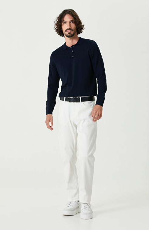 Navy Polo Neck Knitwear