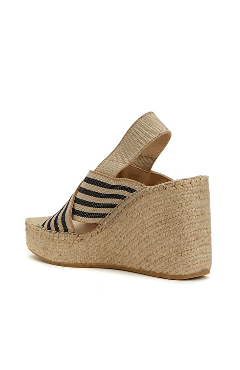 Navy Blue Women's Linen Espadrilles