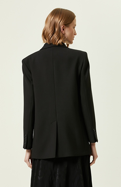 Black Two Button Blazer Jacket