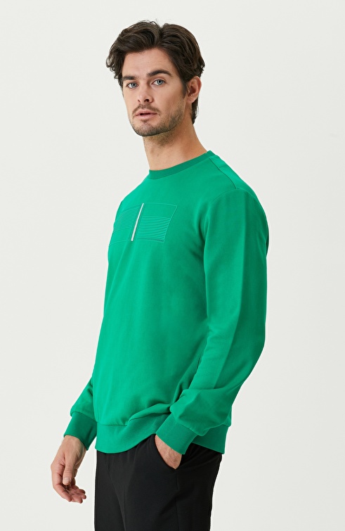 N-Tech Slim Fit Green Sweatshirt