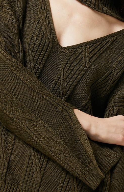 Khaki Melange Sweater