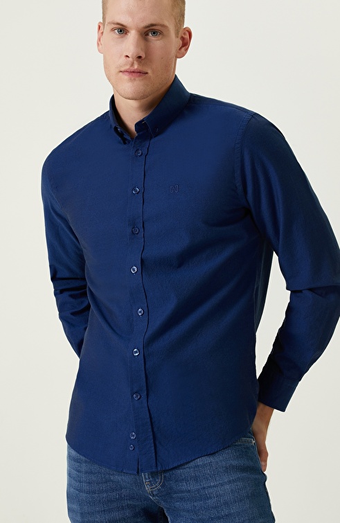 Indigo Oxford Shirt