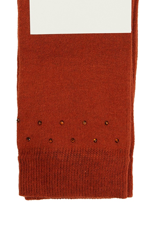 Tan Patterned Womens Socks