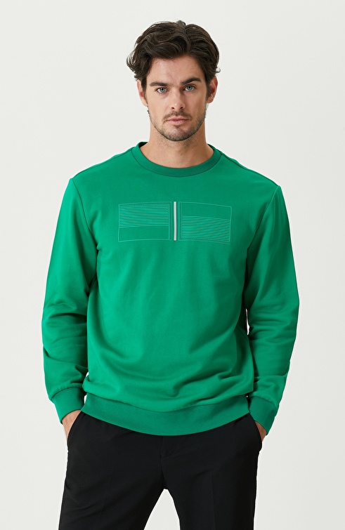 N-Tech Slim Fit Green Sweatshirt