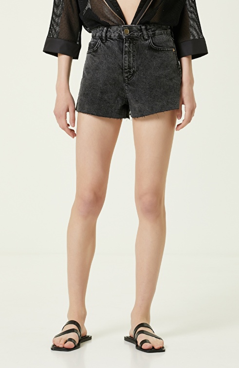 Anthracite Denim Shorts